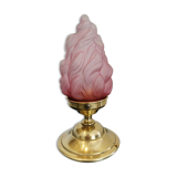 Lampe de table Art déco "flamme rose"