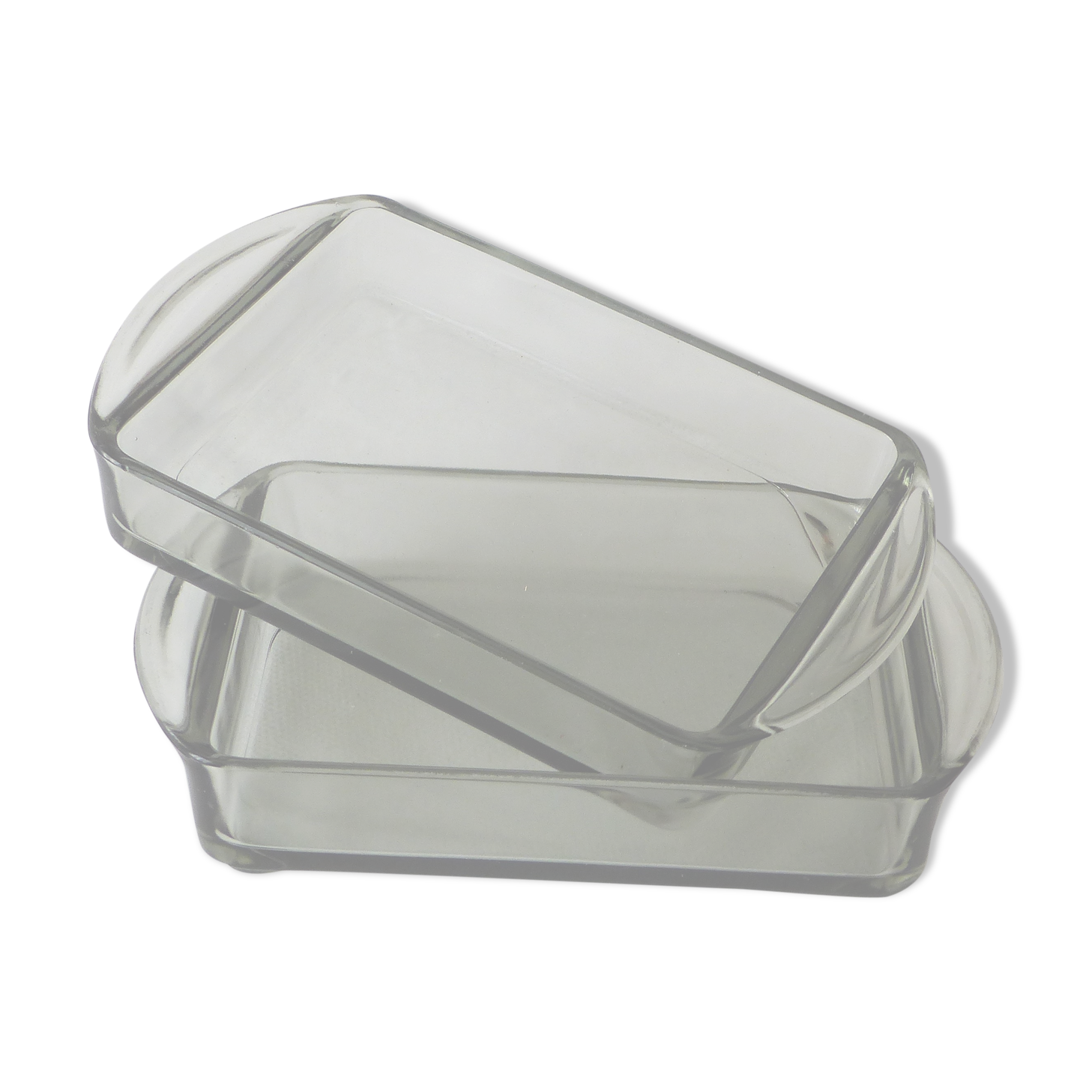 2 smoked glass ravier cups