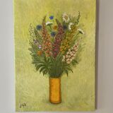 Still life with spring flowers, signed Jafé and dated on the back 1969