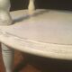 Sofa end or patinated white saddle