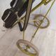 Chariot, sac et clubs de golf vintage