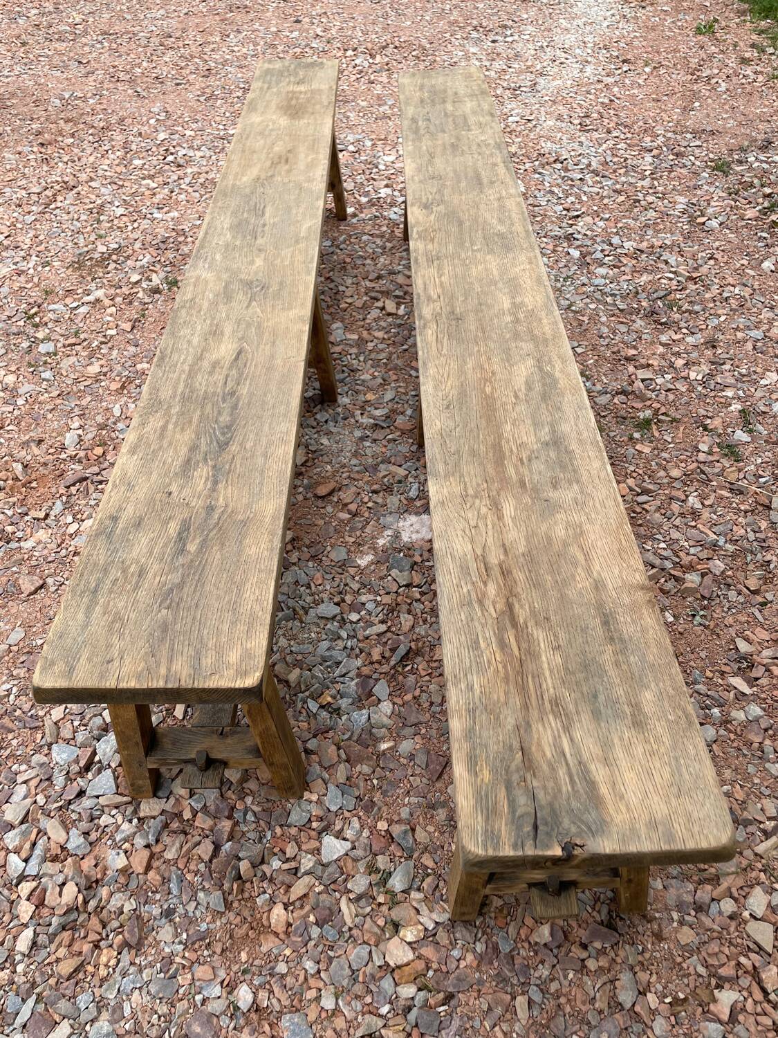 Oak benches