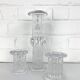 Glass candle holders by Göran Wärff for Kosta Boda, Sweden, 1970s.