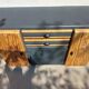 buffet Mado bois poncé et gris anthracite