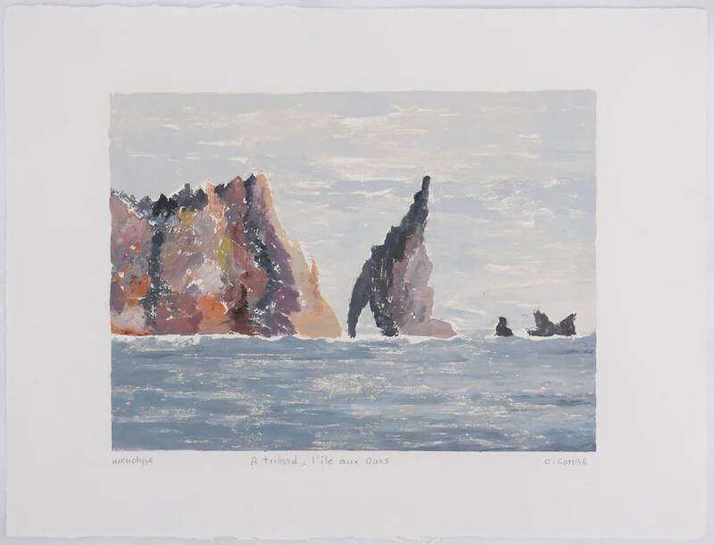 Camille combe: to starboard, bear island, original signed monotype