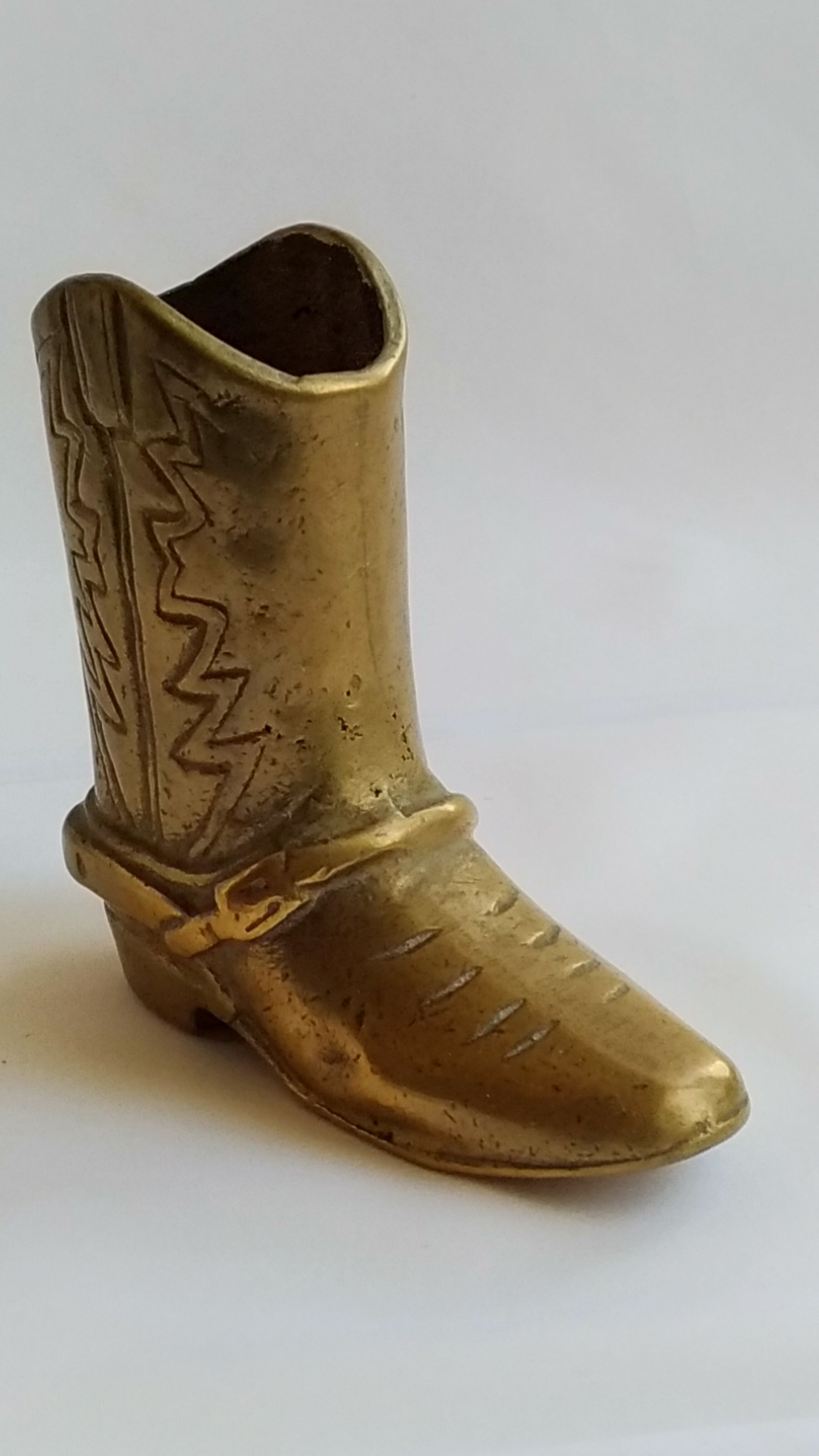 Vintage Santiag gilded bronze pencil pot