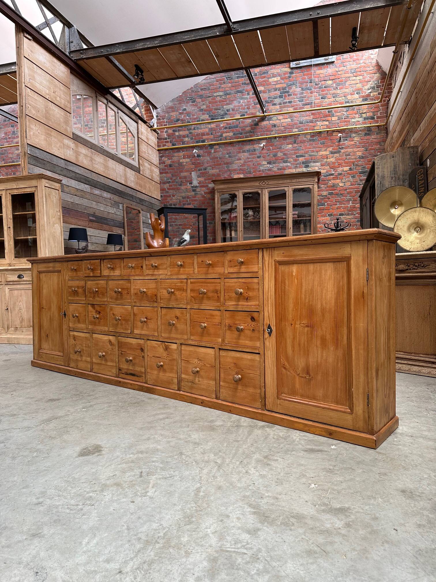 Large fir grocery cabinet