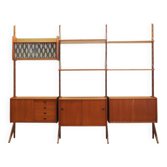 Teak system bookcase, Norwegian design, 1960s, production: Blindheim Mobelf