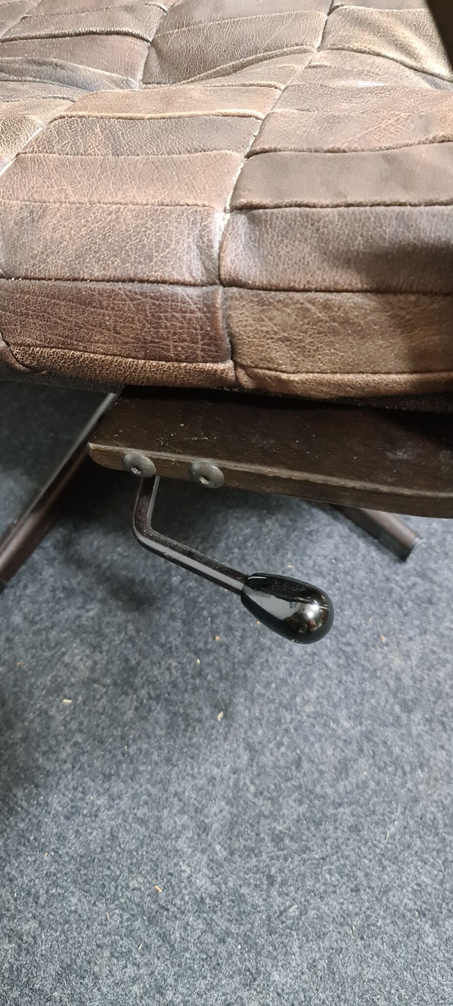 Vintage patchwork leather reclining chair