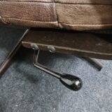 Vintage patchwork leather reclining chair