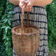 Raw wicker basket