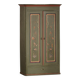 Old Danish cupboard painted with floral patterns, folk art, 19th century.