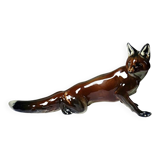 Large ceramic fox from St Clément, after Kraner, 1930s-50s.