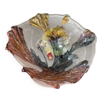 Glass salad bowl