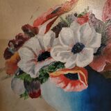 Oil on panel "Anemones"