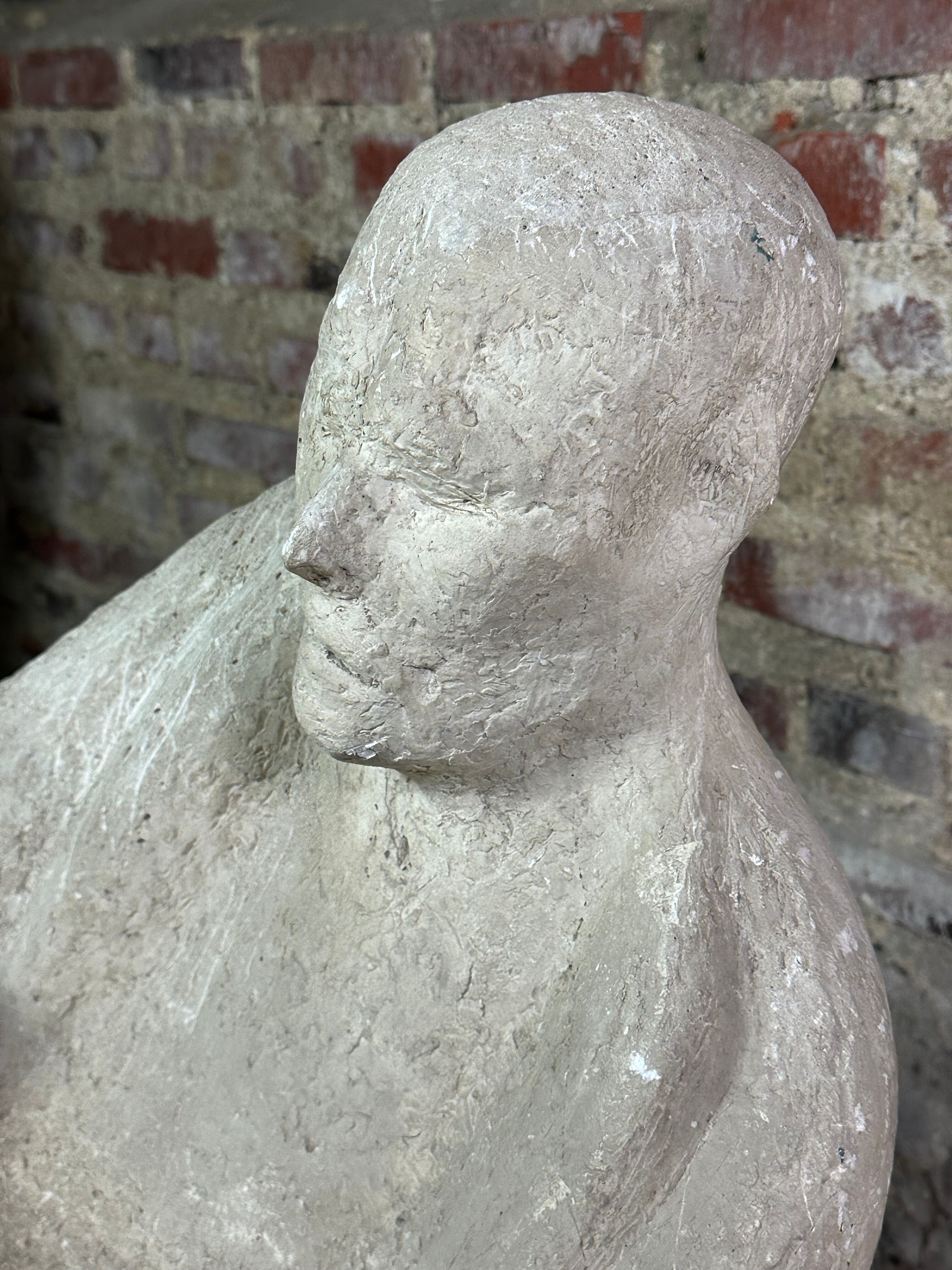 Sculpture en plâtre de Dragoljub Milosevic 1970