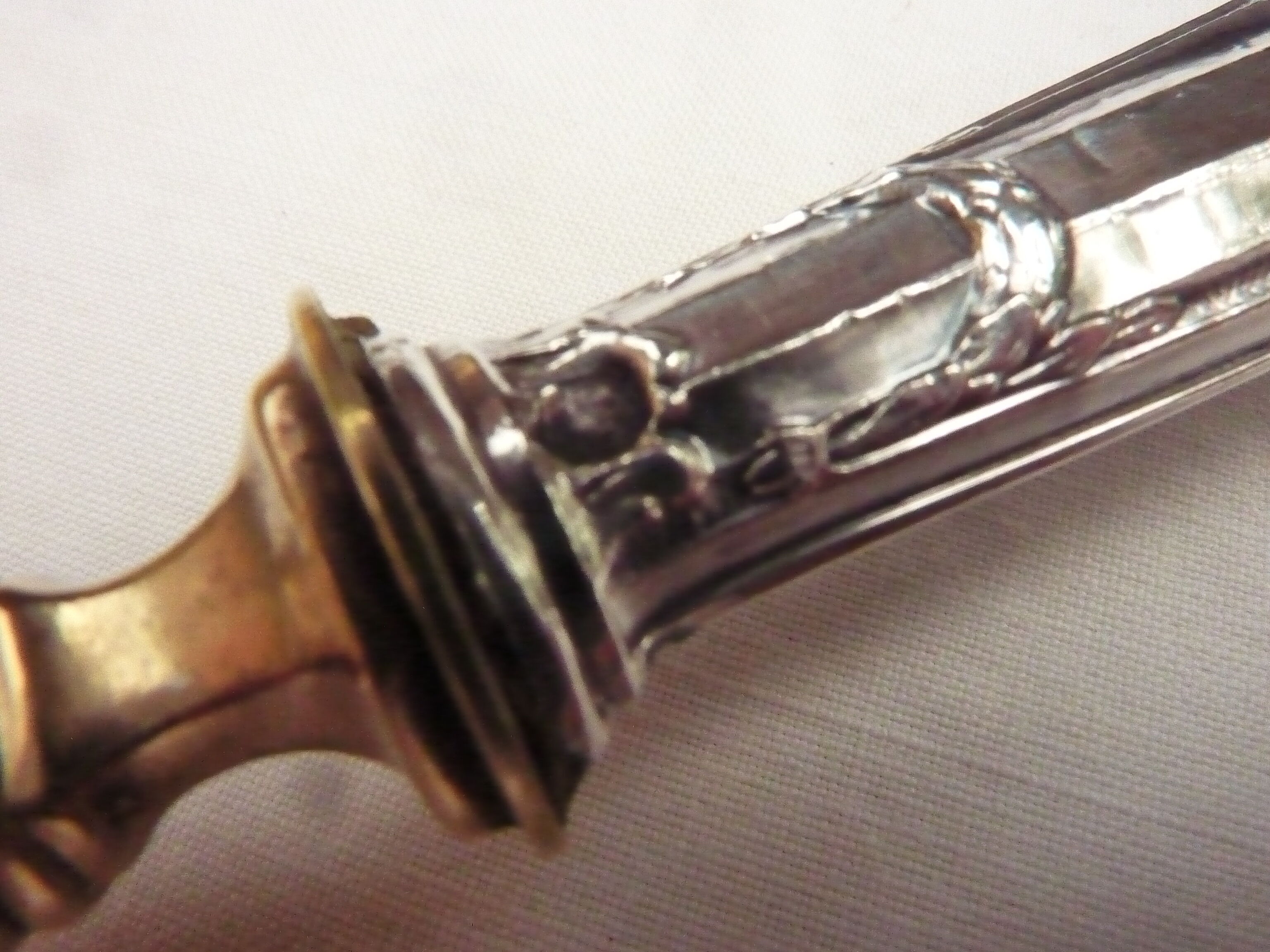 Filled silver salad serving cutlery, minerva hallmark