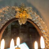 Pair of “trecchia” mirror wall lights, Venice, circa 1950, Murano glass inc.