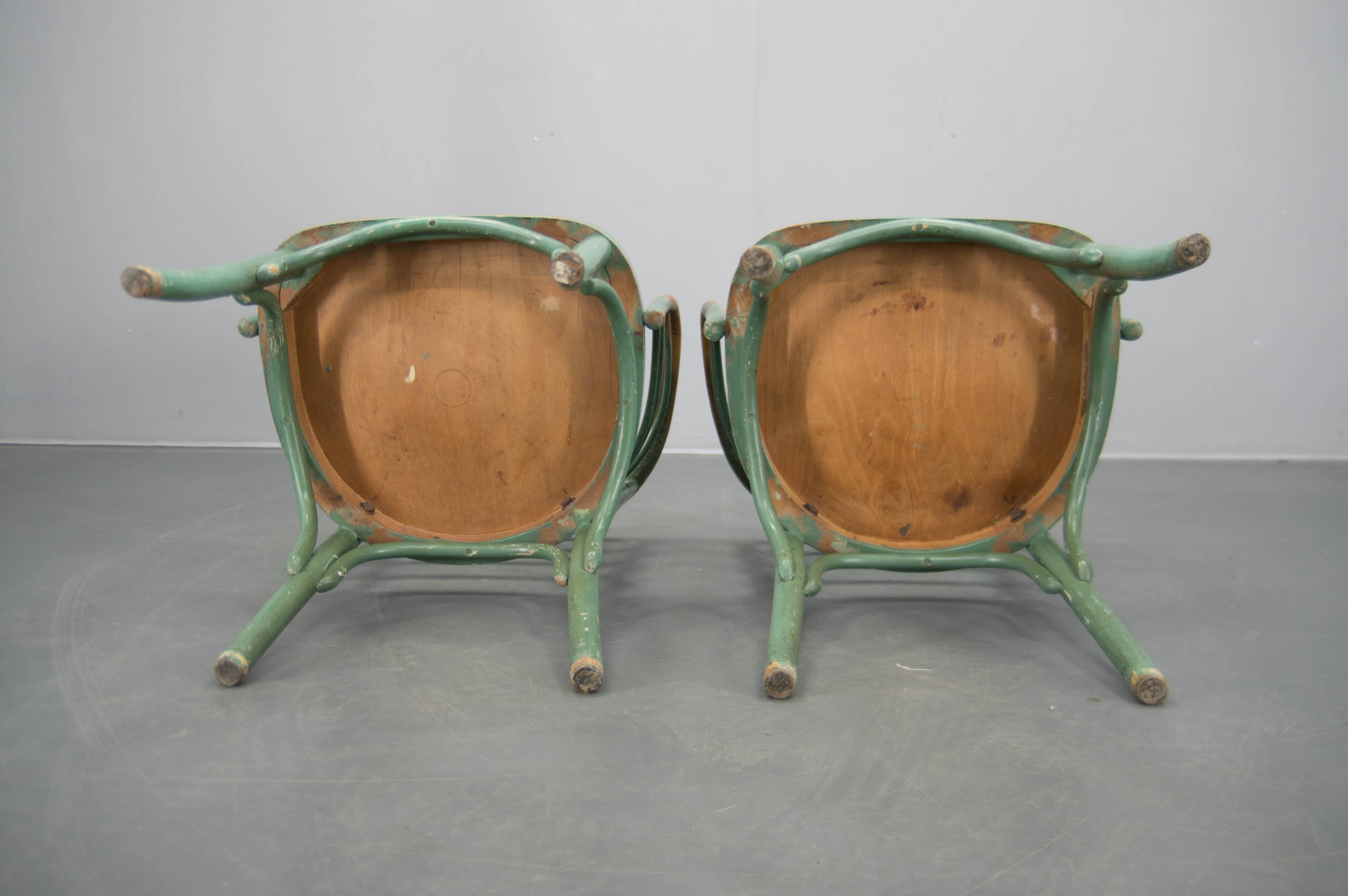 Rare Set of Two Bauhaus Armchairs B 246 by Josef Frank for Thonet, 1930s