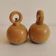 A set of pepper and salt grinders designed by c jorgensen for bodum denmark. Late 20th century.