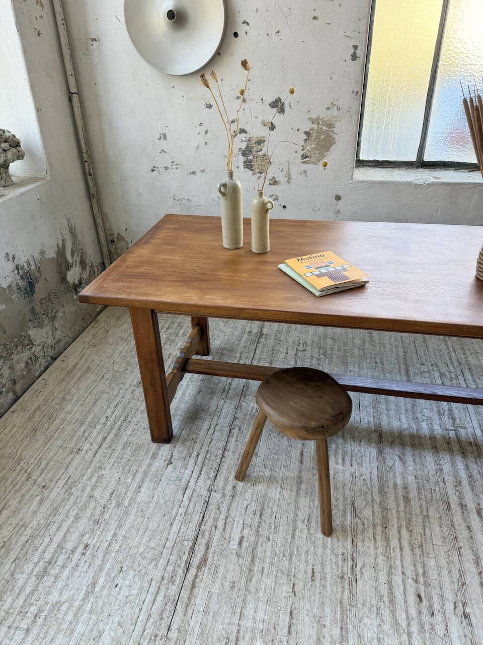 2m oak farmhouse table