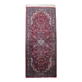 Vintage Persian Handmade Kashan Runner Rug, 2.4' x 5.8' (76 cm x 179 cm), 1960s