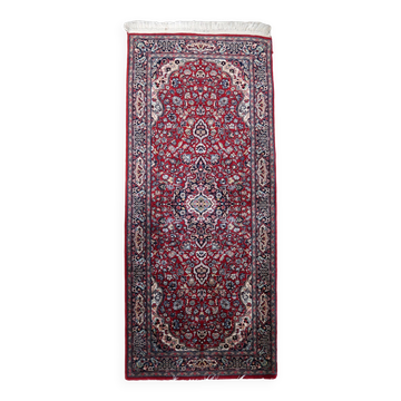 Vintage Persian Handmade Kashan Runner Rug, 2.4' x 5.8' (76 cm x 179 cm), 1960s