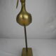 Old statuette bird brass deco vintage brass bird statue curlew