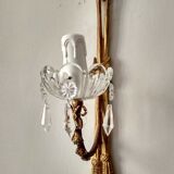 Wall lamp in gilded bronze and crystal louis XVI style