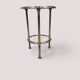 Art Deco tripod gueridon in chrome metal with double mirror top, 1930-19.