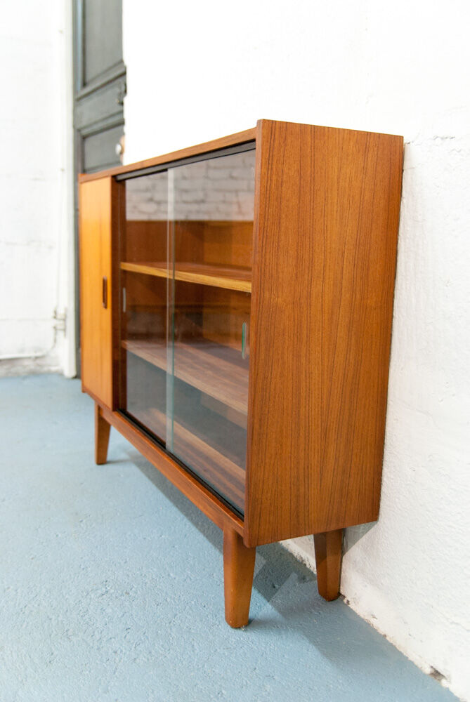 Bookcase with sliding doors