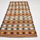 Tapis kilim turc Orientel 4x9, style géométrique, 132x280 cm