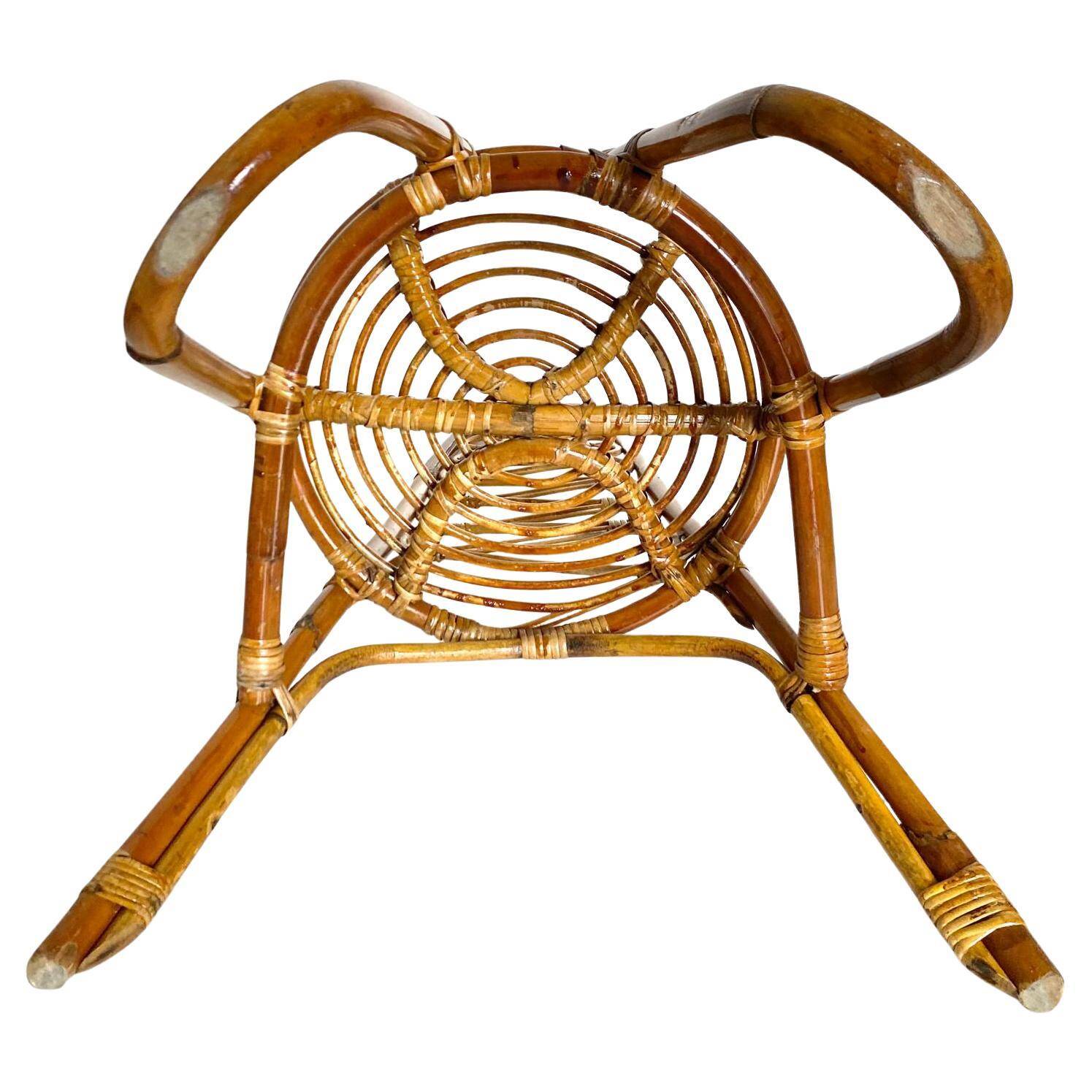 Mid Century Modern Bonacina Bamboo Chairs, set of two, Italy 1960s