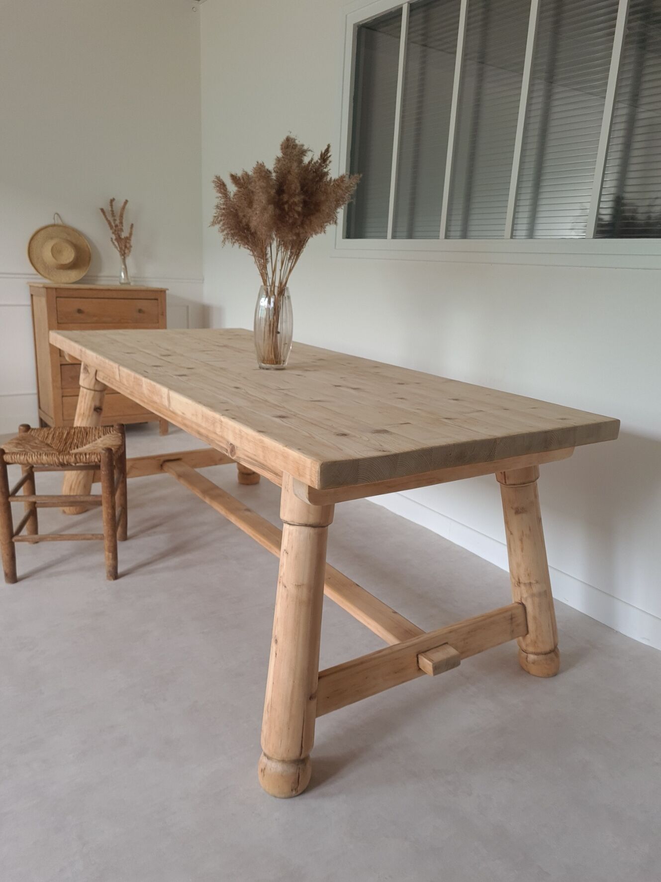 Brutalist farmhouse table