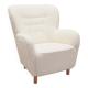 White armchair, Scandinavian design, production: Denmark