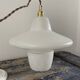 Vintage suspension in electrified white opaline to nine