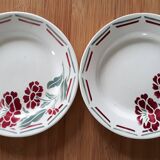 Assiettes à dessert années 30 de Hamage et Moulin des Loups France