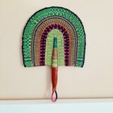 Multicolored African Bolga fan