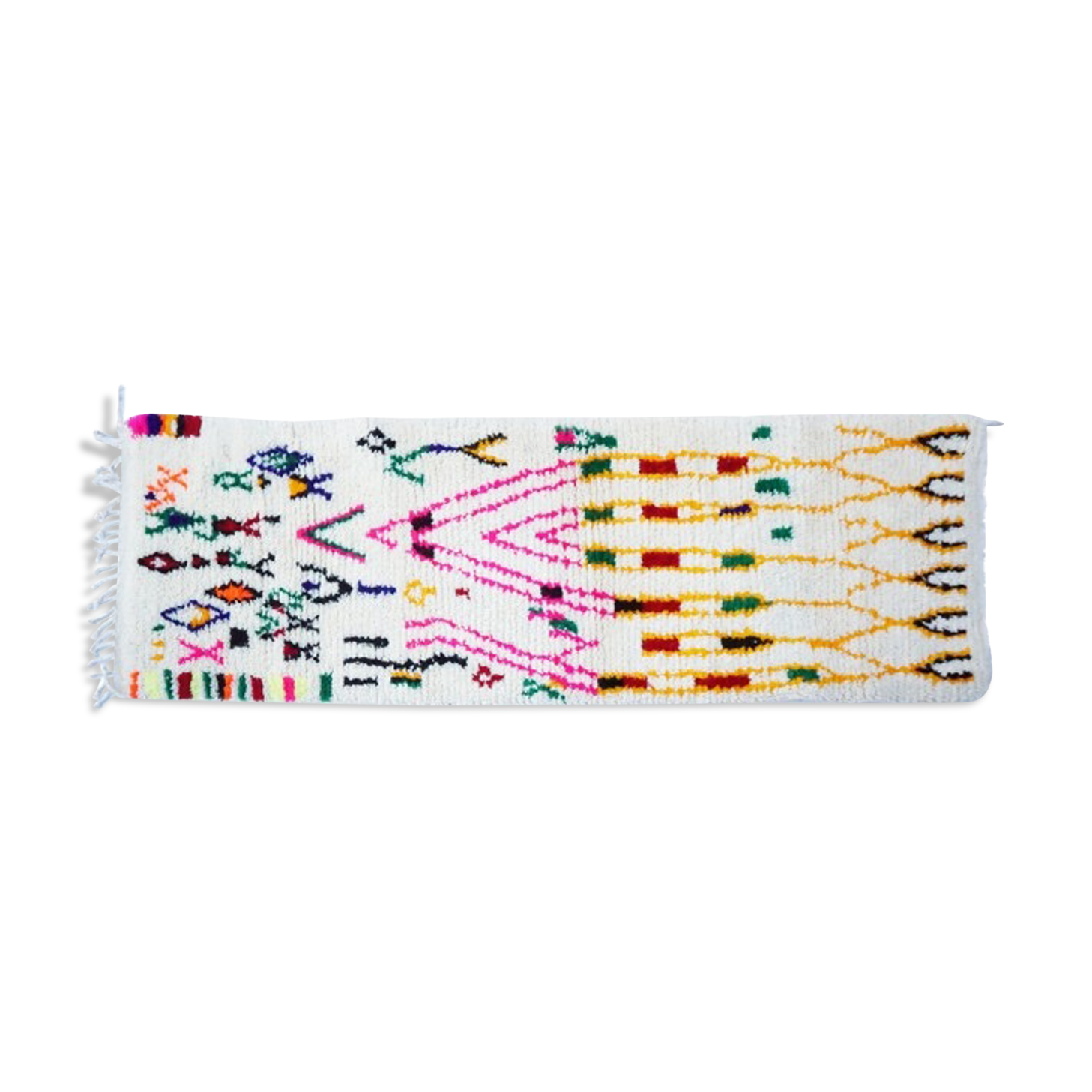 Colorful Berber Carpet 207 X 74cm