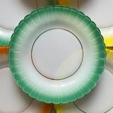 Colorful vintage Duralex plates