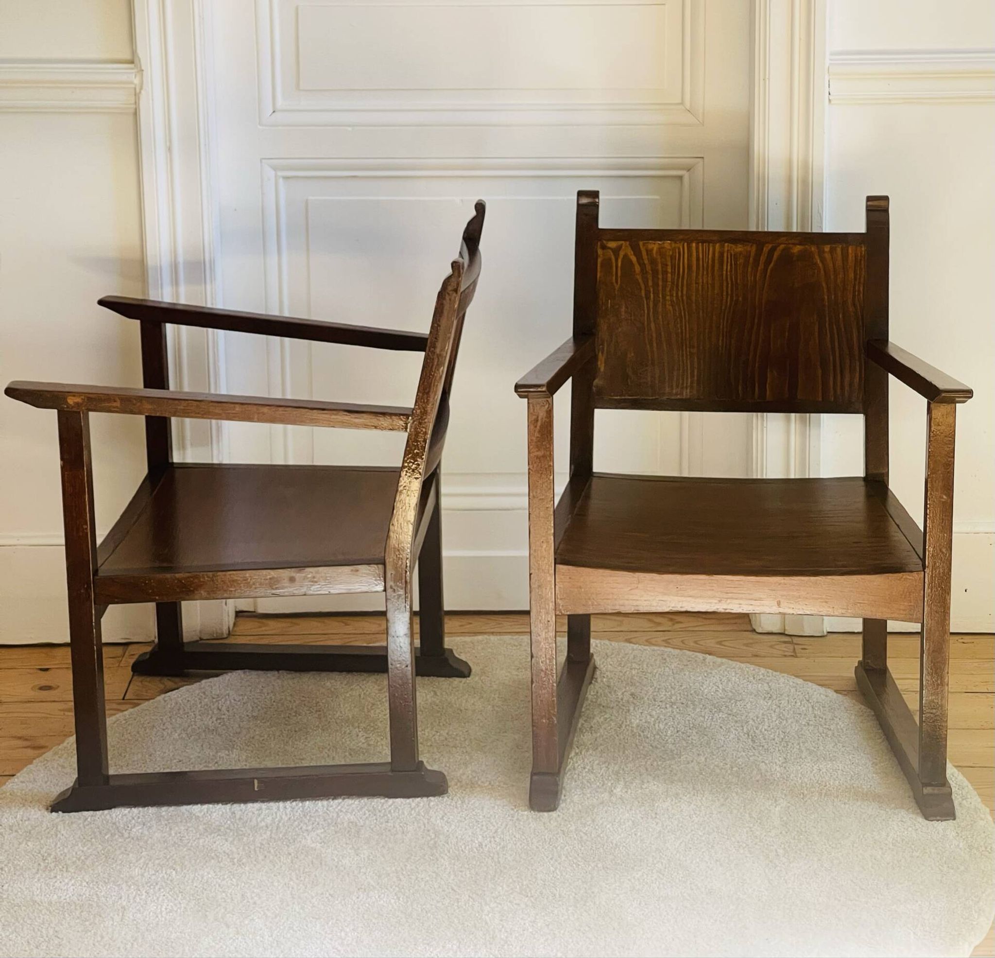 Fauteuils art déco  en bois