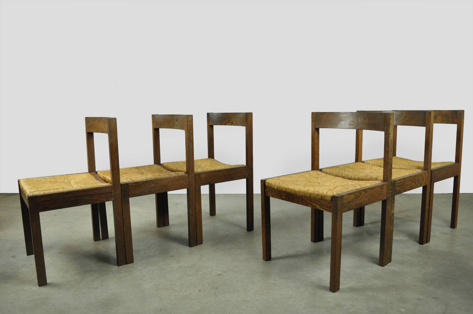 Vintage WENGE dining chairs in modern minimalist style, 1960s