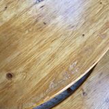 Set of round table and 4 rounded benches, 1950
