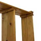 Vintage Wall shelf rack Pinewood wood 70s design