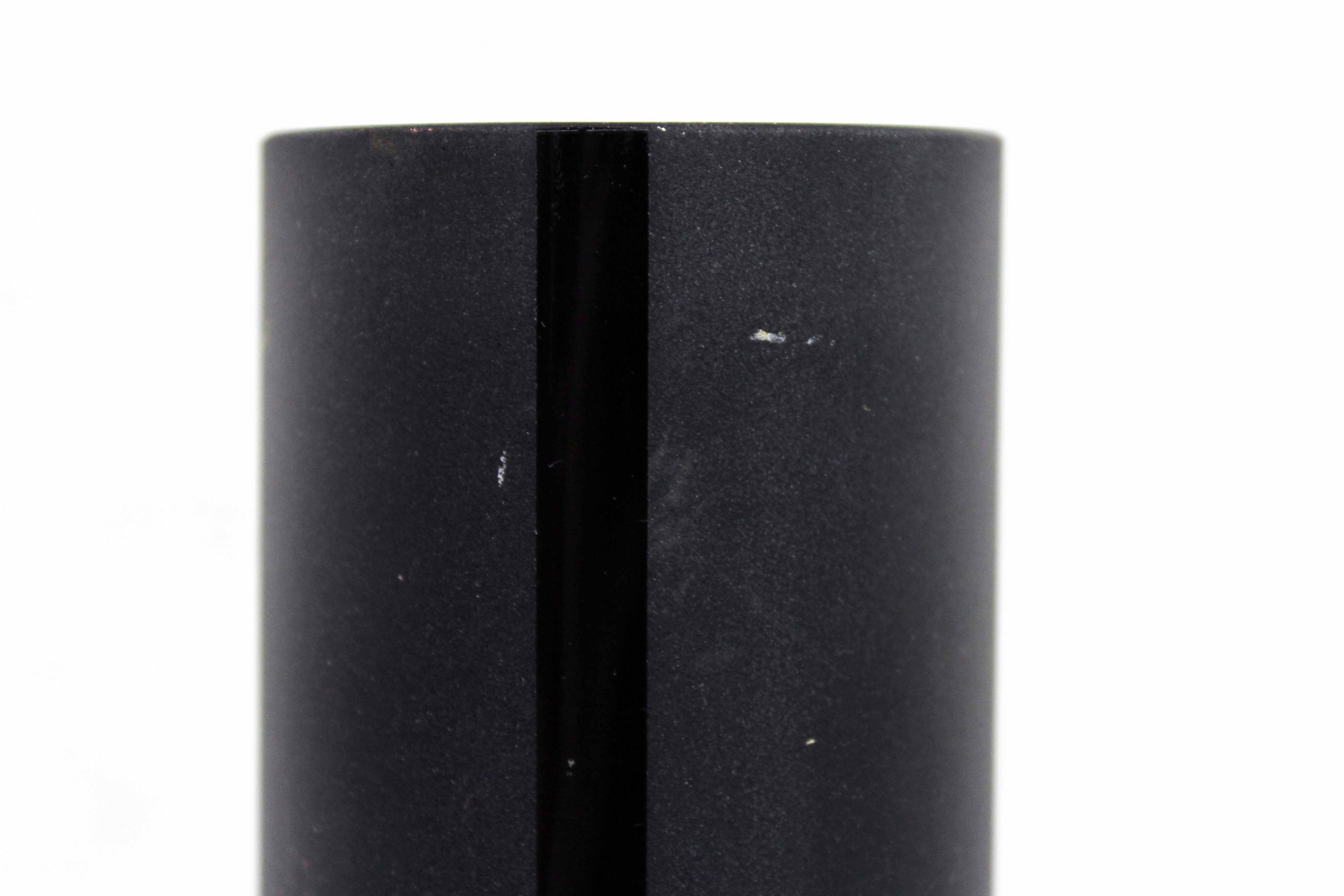 Frosted black Murano glass vase