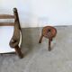 Three-legged shepherd stool oak