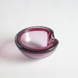 Murano glass purple bullicante trinket bowl, 1960s