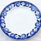 2 matching French antique ceramic plates