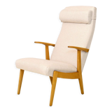 Vintage Scandinavian armchair with headrest