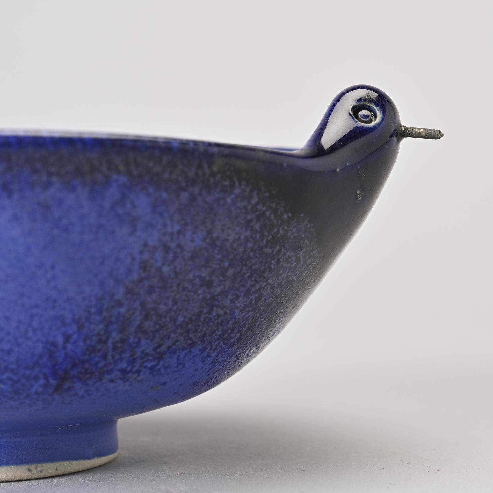 Set of two ceramic birds, Gérald Olivier, Switzerland circa 1970